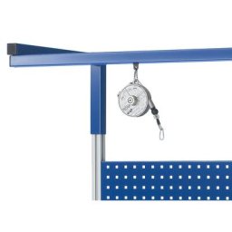 RAU Poulie à mousqueton, pour superstructures modulaires des postes de travail et des établis RAU, avec 8 galets