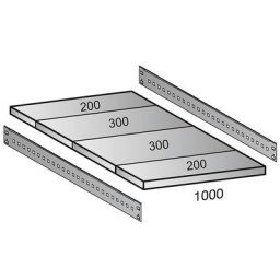 Tablette pour rayonnage emboîtable CLEANA, largeur tablettes 1000 mm, profondeur 1000 mm