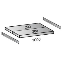 Tablette pour rayonnage emboîtable CLEANA, largeur tablettes 1000 mm, profondeur 400 mm