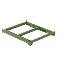 LISTA Tablette coulissante, l x p 890 x 1260 mm, charge max. / tablette 800 kg, coulissant à 65 % de la profondeur, vert réséda