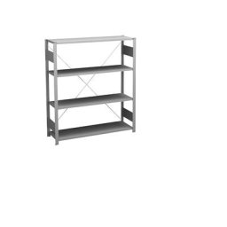 hofe Rayonnage bas emboîtable, galvanisé, hauteur 1200 mm, 4 tablettes, rayonnage de base, profondeur tablettes 300 mm, charge max. / tablette 150 kg