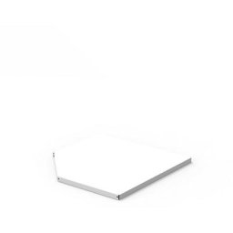 Tablette pour rayonnage de bureau modulaire, tablette d'angle, l x p 970 x 600 mm