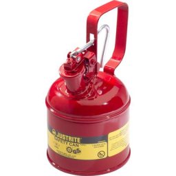 Justrite Récipient de collecte en acier, capacité 1 l, rouge