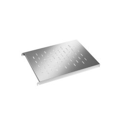 Tablette en inox, tablette d'angle perforée, l x p 640 x 540 mm