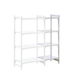 Rayonnage emboîtable modulaire en plastique PREMIUM, l x p tablettes 600 x 500 mm, rayonnage additionnel, largeur 635 mm, tablette lisse