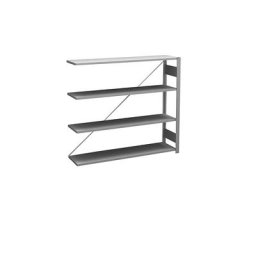 hofe Rayonnage bas emboîtable, galvanisé, hauteur 1200 mm, 4 tablettes, rayonnage additionnel, profondeur tablettes 300 mm, charge max. / tablette 185 kg