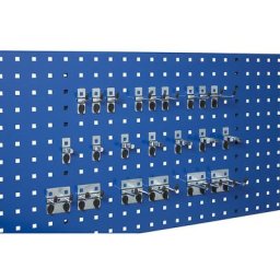 eurokraft pro Kit de plaque perforée, kit complet: plaque perforée + 22 porte-outils, h x l 457 x 1524 mm