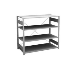 hofe Rayonnage bas emboîtable, galvanisé, hauteur 1200 mm, 4 tablettes, rayonnage de base, profondeur tablettes 600 mm, charge max. / tablette 190 kg