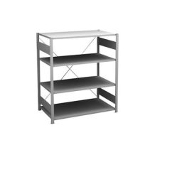hofe Rayonnage bas emboîtable, galvanisé, hauteur 1200 mm, 4 tablettes, rayonnage de base, profondeur tablettes 600 mm, charge max. / tablette 140 kg