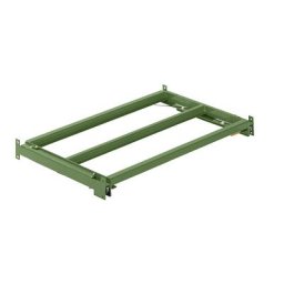 LISTA Tablette coulissante, l x p 1290 x 860 mm, charge max. / tablette 1000 kg, coulissant à 65 % de la profondeur, vert réséda