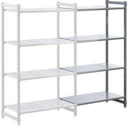 Rayonnage emboîtable modulaire en plastique, l x p tablettes 990 x 540 mm, rayonnage additionnel, largeur 1030 mm, tablette lisse