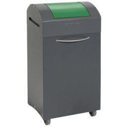 Collecteur de tri ignifuge, capacité 60 l, l x h x p 380 x 790 x 320 mm, ouverture vert trafic