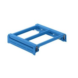 LISTA Tablette coulissante, l x p 890 x 860 mm, charge max. / tablette 1000 kg, coulissant à 100 % de la profondeur, bleu clair