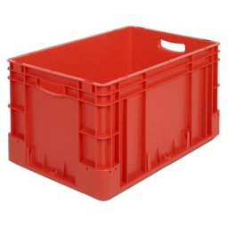 Bac industriel pour charges lourdes, capacité 60 l, L x l x h 600 x 400 x 320 mm, lot de 3, rouge