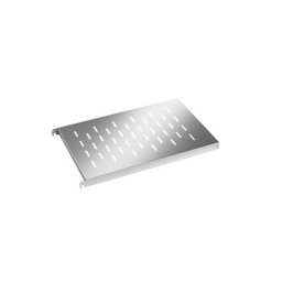 Tablette en inox, tablette d'angle perforée, l x p 640 x 440 mm