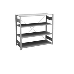 hofe Rayonnage bas emboîtable, galvanisé, hauteur 1200 mm, 4 tablettes, rayonnage de base, profondeur tablettes 500 mm, charge max. / tablette 185 kg