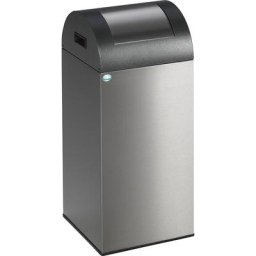 VAR Collecteur de tri auto-extinguible, capacité 60 l, l x h x p 320 x 800 x 320 mm, inox