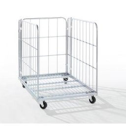 Roll-conteneur, conteneur de collecte, l x p 870 x 1270 mm, hauteur 1150 mm, 10 pièces et +