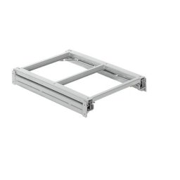 LISTA Tablette coulissante, l x p 890 x 1260 mm, charge max. / tablette 800 kg, coulissant à 100 % de la profondeur, gris clair