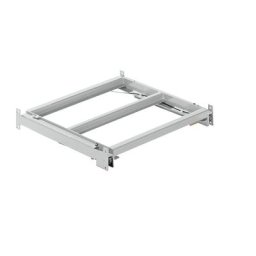 LISTA Tablette coulissante, l x p 890 x 860 mm, charge max. / tablette 1000 kg, coulissant à 65 % de la profondeur, gris clair