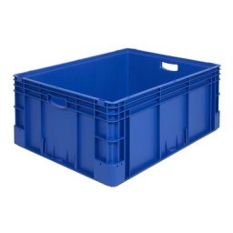 Bac industriel pour charges lourdes, capacité 132 l, L x l x h 800 x 600 x 320 mm, bleu