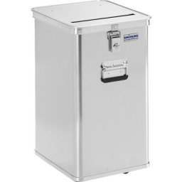 Gmöhling Bac de collecte en alu pour supports de données, h x l x p 650 x 435 x 385 mm, avec fente