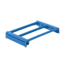 LISTA Tablette coulissante, l x p 1290 x 860 mm, charge max. / tablette 1000 kg, coulissant à 100 % de la profondeur, bleu clair