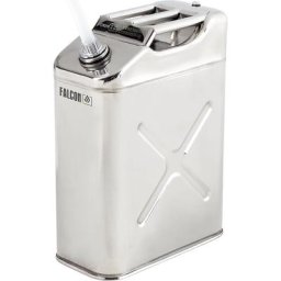 FALCON Récipient de collecte avec couvercle à visser et tuyau d'écoulement, inox, capacité 20 l
