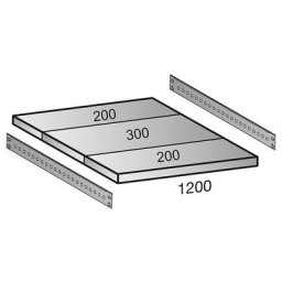 Tablette pour rayonnage emboîtable industriel, largeur tablettes 1200 mm, profondeur 700 mm