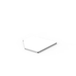 Tablette pour rayonnage de bureau modulaire, tablette d'angle, l x p 670 x 300 mm