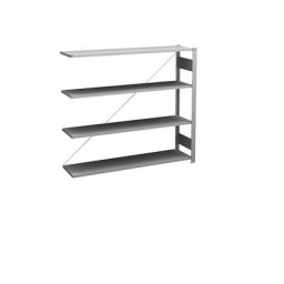 hofe Rayonnage bas emboîtable, galvanisé, hauteur 1200 mm, 4 tablettes, rayonnage additionnel, profondeur tablettes 400 mm, charge max. / tablette 140 kg