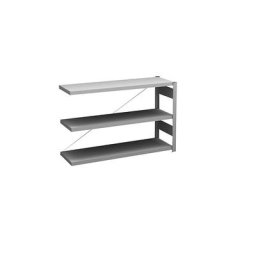 hofe Rayonnage bas emboîtable, galvanisé, hauteur 825 mm, 3 tablettes, rayonnage additionnel, profondeur tablettes 400 mm, charge max. / tablette 180 kg