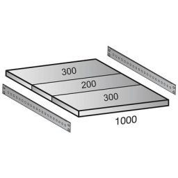 Tablette pour rayonnage emboîtable CLEANA, largeur tablettes 1000 mm, profondeur 800 mm