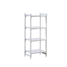 Rayonnage emboîtable modulaire en plastique PREMIUM, l x p tablettes 700 x 600 mm, rayonnage de base, largeur 770 mm, tablette lisse