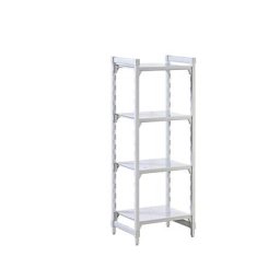 Rayonnage emboîtable modulaire en plastique PREMIUM, l x p tablettes 600 x 500 mm, rayonnage de base, largeur 670 mm, tablette lisse