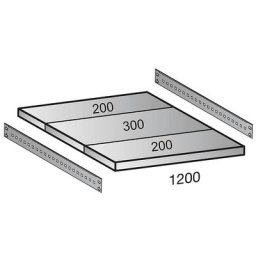 Tablette pour rayonnage emboîtable CLEANA, largeur tablettes 1200 mm, profondeur 700 mm