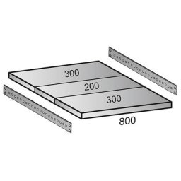 Tablette pour rayonnage emboîtable CLEANA, largeur tablettes 800 mm, profondeur 800 mm