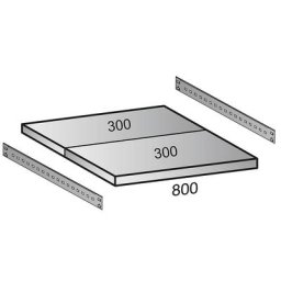 Tablette pour rayonnage emboîtable industriel, largeur tablettes 800 mm, profondeur 600 mm