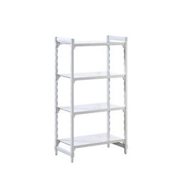 Rayonnage emboîtable modulaire en plastique PREMIUM, l x p tablettes 900 x 600 mm, rayonnage de base, largeur 970 mm, tablette lisse