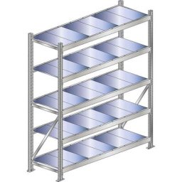 SCHULTE Rayonnage extra-large, charge max. par tablette 500 kg, largeur tablettes 2000 mm, rayonnage de base, hauteur 3000 mm, profondeur 500 mm