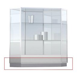 Socle en aluminium, hauteur 70 mm, pour module largeur 600 mm