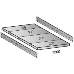 Tablette pour rayonnage emboîtable CLEANA, largeur tablettes 1200 mm, profondeur 1000 mm