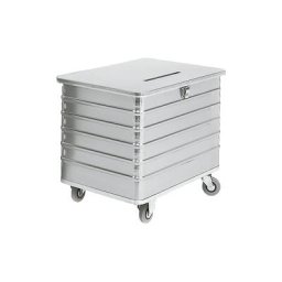 Gmöhling Bac de collecte en alu pour supports de données, h x l x p 840 x 1050 x 700 mm, avec fente