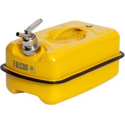 FALCON Récipient de collecte plat avec robinet doseur, tôle d'acier, capacité 10 l