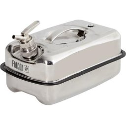 FALCON Récipient de collecte plat avec robinet doseur, inox, capacité 10 l