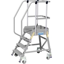 KRAUSE Plate-forme mobile, accès un côté, barre au niveau des pieds, 4 marches, à partir de 2 pièces