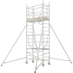 HYMER Échafaudage roulant ADVANCED SAFE-T 7070, soudé, plate-forme 1,58 x 0,61 m, module 1+2