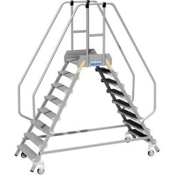 KRAUSE Plate-forme mobile, accès deux côtés, barre au niveau des pieds, 2 x 8 marches, à partir de 2 pièces