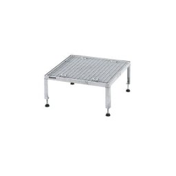 eurokraft pro Plate-forme de travail réglable en hauteur de 255 à 320 mm, avec plate-forme en caillebotis, L x l plate-forme 610 x 610 mm, galvanisé à chaud