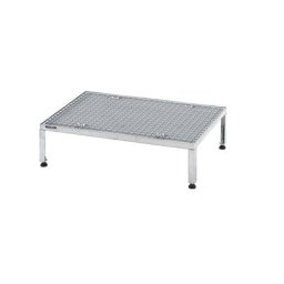eurokraft pro Plate-forme de travail réglable en hauteur de 255 à 320 mm, avec plate-forme en caillebotis, L x l plate-forme 910 x 610 mm, galvanisé à chaud